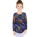 Ai Generated Succulents Flowers Kids  Long Sleeve Tee View1