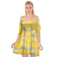 Lemon Background Lemon Wallpaper Cutout Spaghetti Strap Chiffon Dress by Semog4