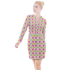Pattern 214 Button Long Sleeve Dress by GardenOfOphir