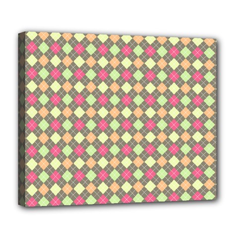 Pattern 257 Deluxe Canvas 24  X 20  (stretched) by GardenOfOphir