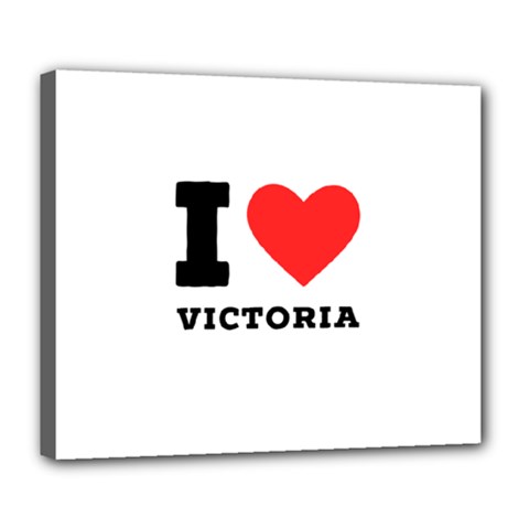 I Love Victoria Deluxe Canvas 24  X 20  (stretched) by ilovewhateva