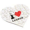 I love lauren Wooden Puzzle Heart View3