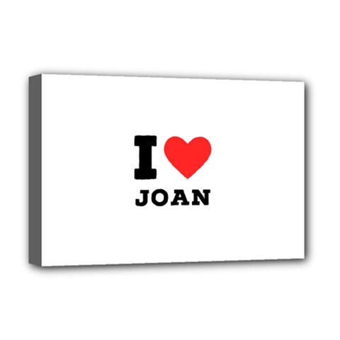 I Love Joan  Deluxe Canvas 18  X 12  (stretched) by ilovewhateva