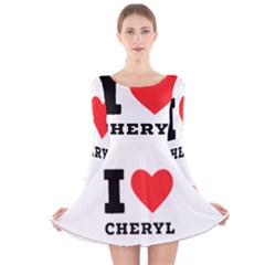 I Love Cheryl Long Sleeve Velvet Skater Dress by ilovewhateva