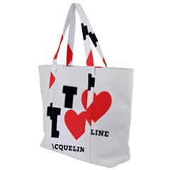 I Love Jacqueline Zip Up Canvas Bag by ilovewhateva