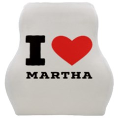 I Love Martha Car Seat Velour Cushion  by ilovewhateva