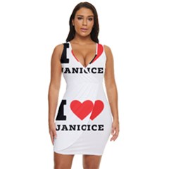 I Love Janice Draped Bodycon Dress by ilovewhateva