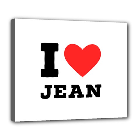I Love Jean Deluxe Canvas 24  X 20  (stretched) by ilovewhateva