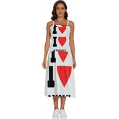 I Love Abigail  Sleeveless Shoulder Straps Boho Dress by ilovewhateva