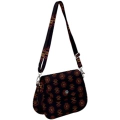 Pattern Floral Texture Icons Saddle Handbag by Semog4