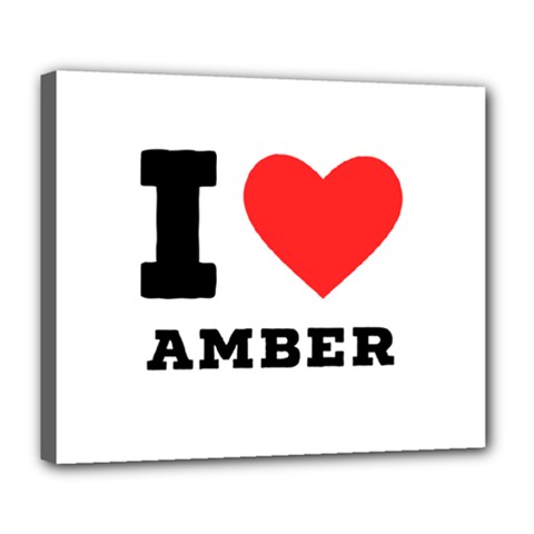 I Love Amber Deluxe Canvas 24  X 20  (stretched) by ilovewhateva