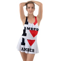 I Love Amber Ruffle Top Dress Swimsuit by ilovewhateva