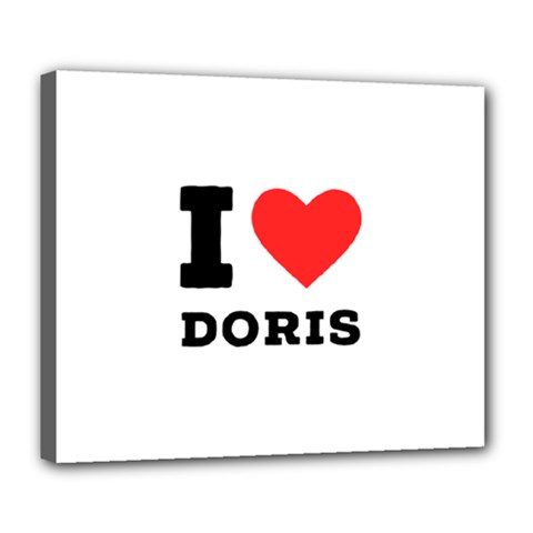 I Love Doris Deluxe Canvas 24  X 20  (stretched) by ilovewhateva