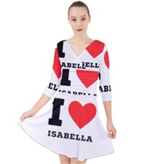 I Love Isabella Quarter Sleeve Front Wrap Dress by ilovewhateva