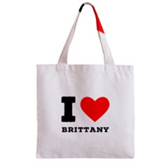 I Love Brittany Zipper Grocery Tote Bag by ilovewhateva