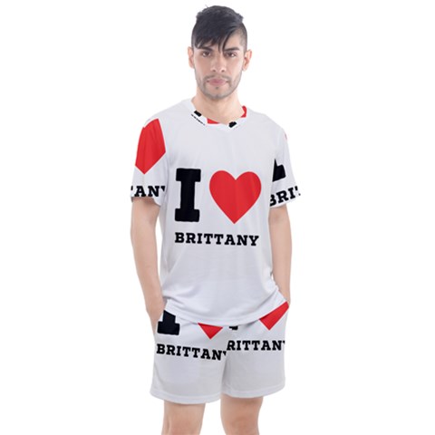 I Love Brittany Men s Mesh Tee And Shorts Set by ilovewhateva