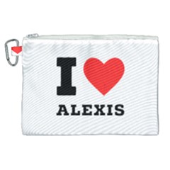 I Love Alexis Canvas Cosmetic Bag (xl) by ilovewhateva