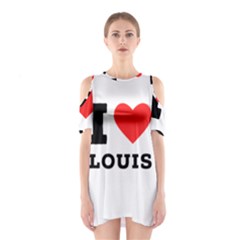 I Love Louis Shoulder Cutout One Piece Dress by ilovewhateva