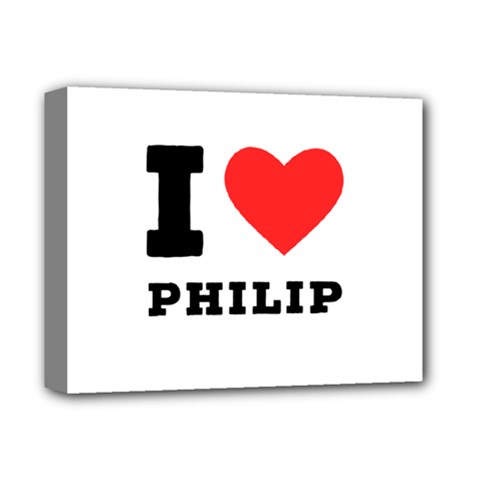 I Love Philip Deluxe Canvas 14  X 11  (stretched) by ilovewhateva