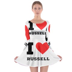 I Love Russell Long Sleeve Skater Dress by ilovewhateva