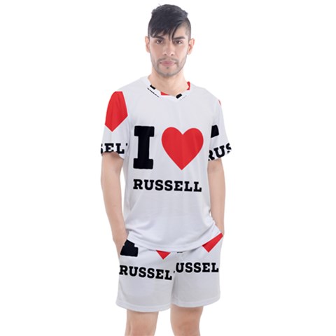 I Love Russell Men s Mesh Tee And Shorts Set by ilovewhateva