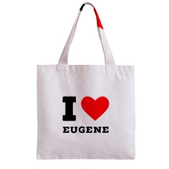 I Love Eugene Zipper Grocery Tote Bag by ilovewhateva