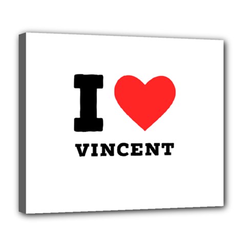 I Love Vincent  Deluxe Canvas 24  X 20  (stretched) by ilovewhateva