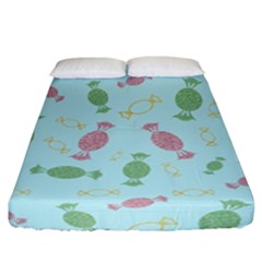 Toffees Candy Sweet Dessert Fitted Sheet (california King Size) by Jancukart