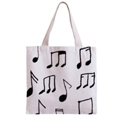 Music Is The Answer Phrase Concept Graphic Zipper Grocery Tote Bag by dflcprintsclothing