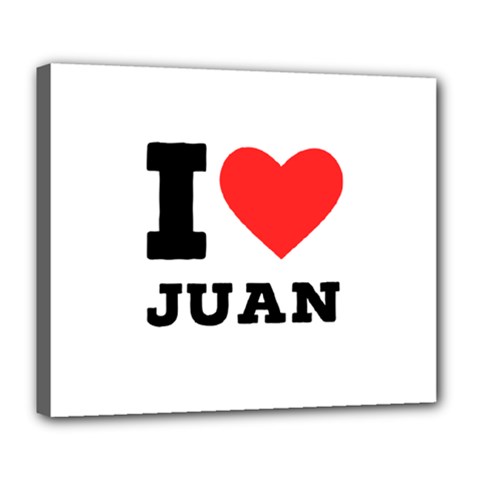 I Love Juan Deluxe Canvas 24  X 20  (stretched) by ilovewhateva