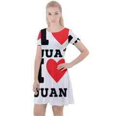 I Love Juan Cap Sleeve Velour Dress  by ilovewhateva