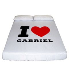 I Love Gabriel Fitted Sheet (california King Size) by ilovewhateva