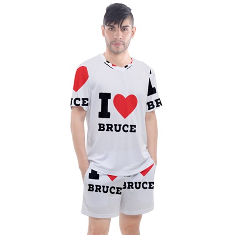 I Love Bruce Men s Mesh Tee And Shorts Set by ilovewhateva