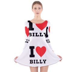 I Love Billy Long Sleeve Velvet Skater Dress by ilovewhateva