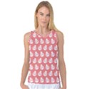 Coral And White Lady Bug Pattern Women s Basketball Tank Top View1