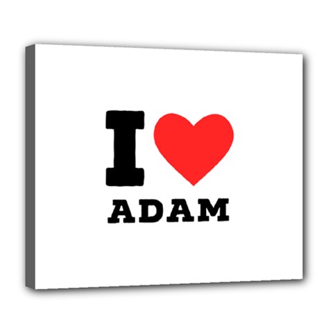 I Love Adam  Deluxe Canvas 24  X 20  (stretched) by ilovewhateva