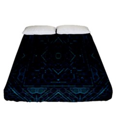 Geometric-art-003 Fitted Sheet (queen Size) by nateshop