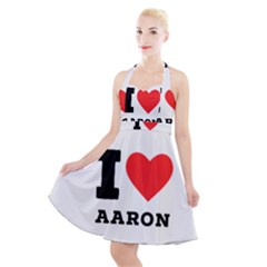 I Love Aaron Halter Party Swing Dress  by ilovewhateva