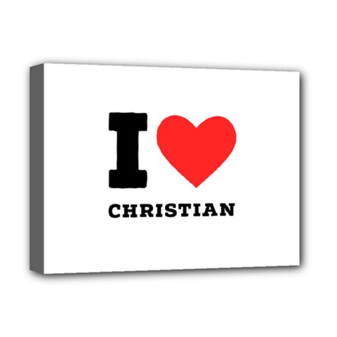 I Love Christian Deluxe Canvas 16  X 12  (stretched)  by ilovewhateva