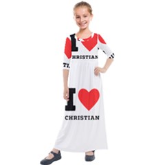 I Love Christian Kids  Quarter Sleeve Maxi Dress by ilovewhateva