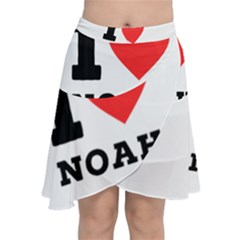 I Love Noah Chiffon Wrap Front Skirt by ilovewhateva