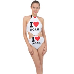 I Love Noah Halter Side Cut Swimsuit by ilovewhateva