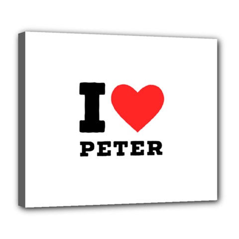 I Love Peter Deluxe Canvas 24  X 20  (stretched) by ilovewhateva