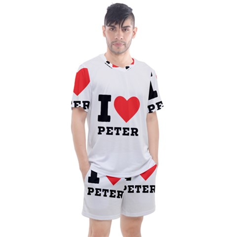 I Love Peter Men s Mesh Tee And Shorts Set by ilovewhateva