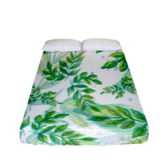 Leaves-37 Fitted Sheet (full/ Double Size) by nateshop