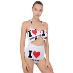 I Love Zachary Scallop Top Cut Out Swimsuit by ilovewhateva