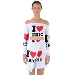 I Love Eric Off Shoulder Top With Skirt Set by ilovewhateva