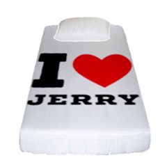 I Love Jerry Fitted Sheet (single Size) by ilovewhateva