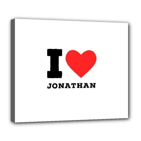 I Love Jonathan Deluxe Canvas 24  X 20  (stretched) by ilovewhateva
