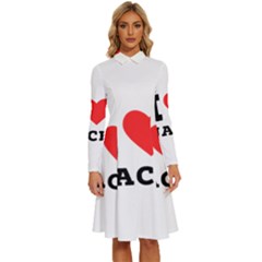I Love Jack Long Sleeve Shirt Collar A-line Dress by ilovewhateva